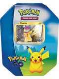Pokemon GO:  Pikachu Tin Box - English TCG Cards - 4 Boosterpacks