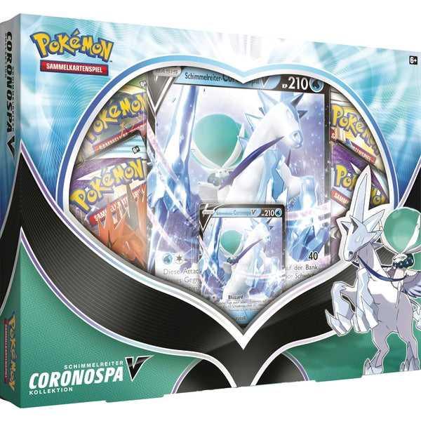 Pokemon - August Kollektion - Schimmelreiter Coronospa-V - Deutsch - 4 Boosterpacks