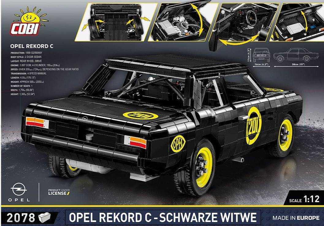 COBI 24333 - Autos Maßstab 1:12 - Opel Rekord C Schwarze Witwe - 2078 Teile