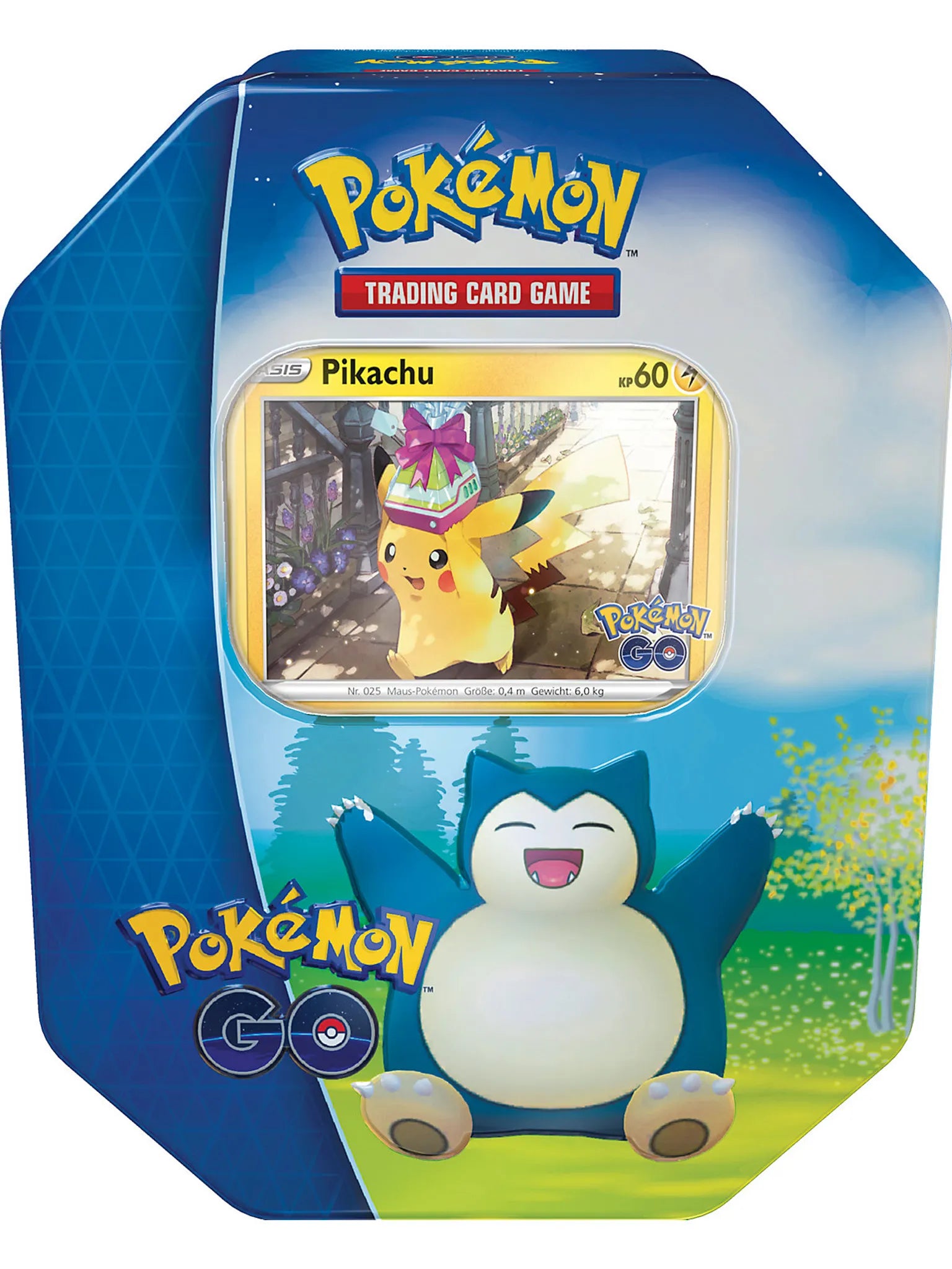 Pokemon GO:  Relaxo Snorlax Tin Box - English TCG Cards - 4 Boosterpacks