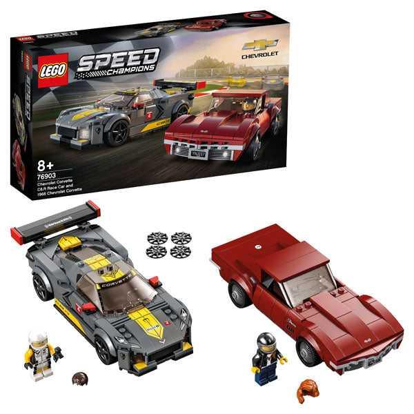 LEGO® Speed Champions 76903 Chevrolet Corvette C8.R & 1968 Chevrolet Corvette - 512 Teile