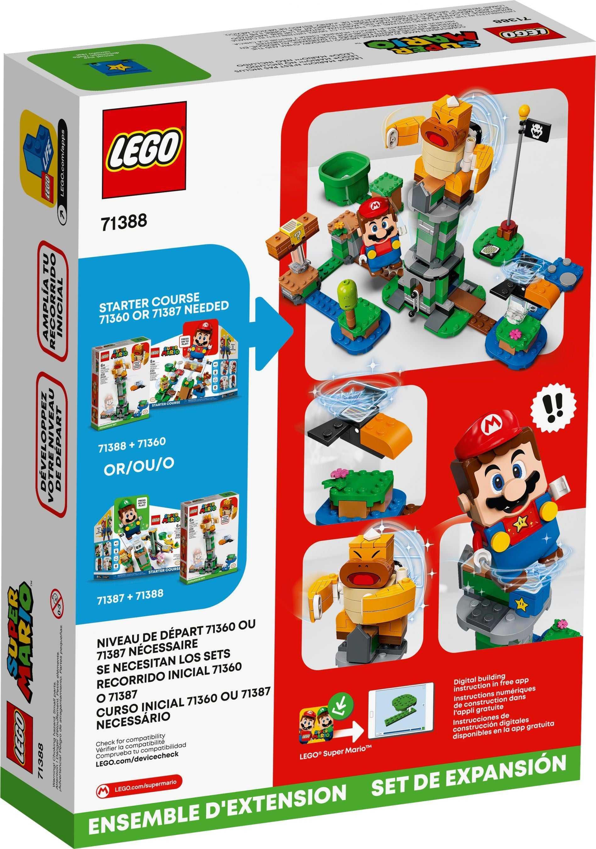 LEGO® Super Mario 71388 Kippturm mit Sumo-Bruder-Boss – Erweiterungsset - 231 Teile
